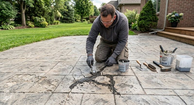 Decorative Concrete Repair in Cary, NC