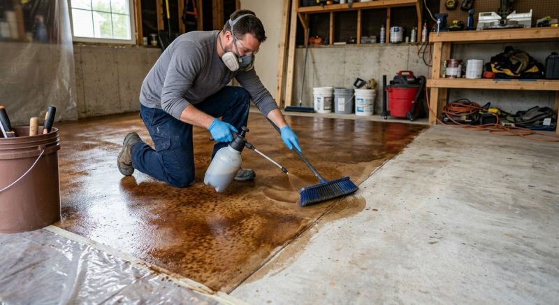 Concrete Floor Staining in Corpus Christi, TX