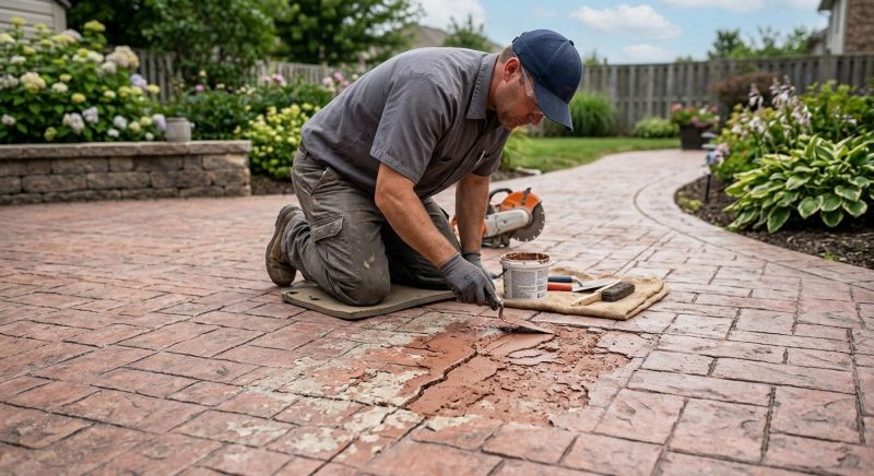 Decorative Concrete Repair in Roseville, CA