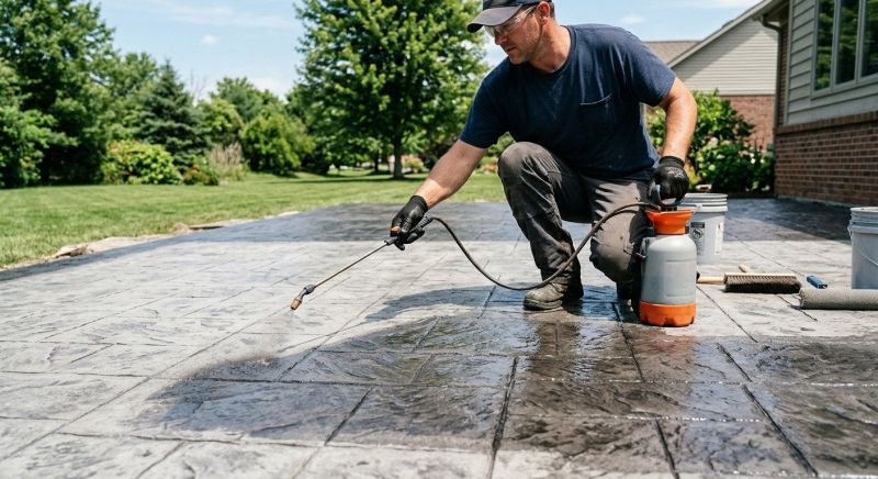 Stamped Concrete Staining in Dallas, TX